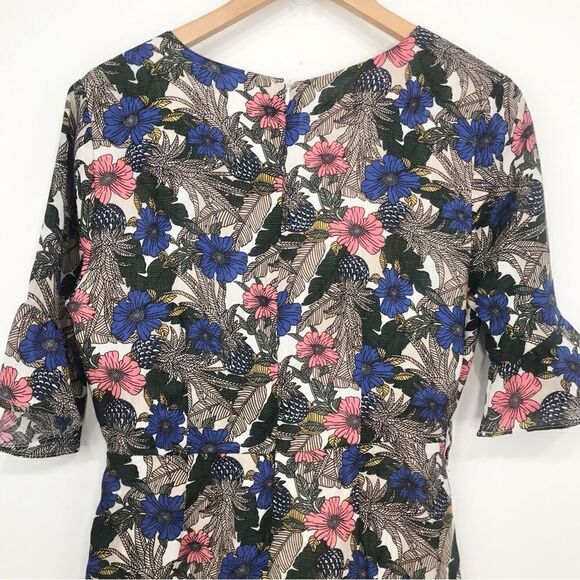 Anthropologie Lost + Wander Floral Ruffle Edge Wrap Style Mini Dress NEW no belt - Picture 7 of 16